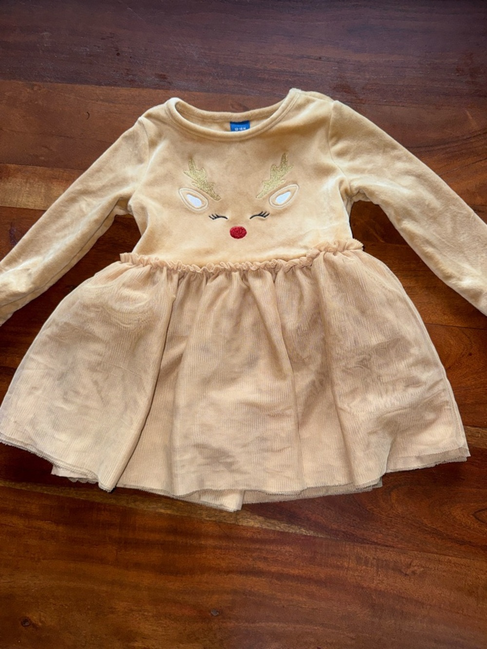 Old Navy Cream Reindeer Tulle Dress‎